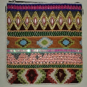 Bolsos de mano de lujo personalizados para mujer, carteras de mano tipo sobre con cuentas, para noche, venta al por mayor, Guru, Kirpa, Export House - Product Image 3