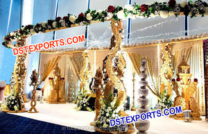 Nouveau design Mandap de mariage indien en bois, thème blanc traditionnel, élégant, pour mariage asiatique, décoration d'événement en Australie - Product Image 5