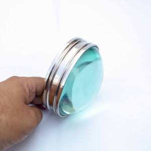 Loupe de bureau en alliage de laiton nickelé en acier inoxydable en forme de boule pour la lecture de journaux Bureau Maison - Product Image 4