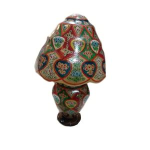 Vase artisanal SUAZ en peau de chameau, motif géométrique ovale, fait main, style folklorique, en verre soufflé - Product Image 6