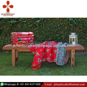 <b>Indian</b> Twin Size Patchwork Best Quality vintage Kantha <b>Quilt</b> - Product Image 2