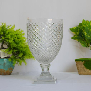 Florero ostentoso de cristal para Interior y Exterior, floreros decorativos baratos, pieza central, diseño antiguo de mármol, para el hogar - Product Image 1