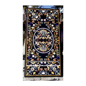 Marble Stone Inlaid Table Top, Pietra Dura Handmade Marble Table Top - Product Image 1