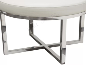 เก้าอี้สตูลฐานโลหะทำจากหนัง PU เฟอร์นิเจอร์หรูหราสไตล์โมเดิร์นพัฟอเนกประสงค์สำหรับห้องนอนโรงแรมโรงเรียนอพาร์ตเมนต์ - Product Image 4