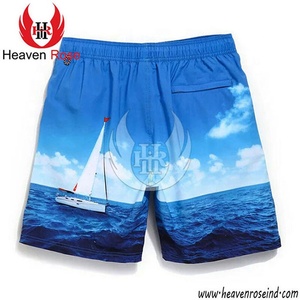 Venta al por mayor 100% poliéster hombres traje de baño y ropa de playa tamaño personalizado secado rápido tabla de surf nadar playa pantalones cortos impresos pantalones cortos Casuales - Product Image 2