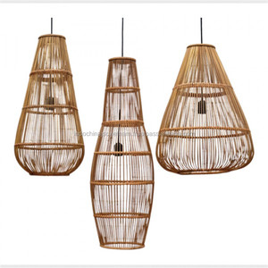 Suspension lumineuse artisanale en bambou - Product Image 4