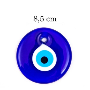 Cuentas de cristal redondas de 8,5 CM hechas a mano, amuleto del ojo malvado para NAzar, de Turquía - Product Image 1