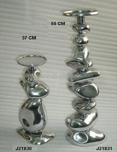 Cast Aluminium <b>Candle</b> <b>Holder</b> Stone Style With Mirror Polish Home Decoration <b>Candle</b> <b>Holder</b> Metal <b>Candle</b> <b>Holder</b> - Product Image 2