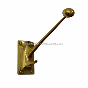 OMG Industries ตะขอคู่หมวกทองเหลืองแข็งติดผนัง - Product Image 1