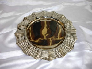 Assiettes à fruits style européen plaqué or, pour décor de table, plateau d'assiettes en métal - Product Image 2