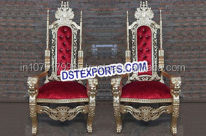 Chaises de mariée Royal en bois doré, chaises de mariage, fabrication de meubles, 10 pièces - Product Image 2