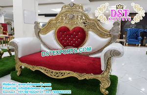 Sofá Profesional Moderno de Lujo Tallado en Madera de Teca para Bodas Árabes y Eventos en EE. UU. - Product Image 3