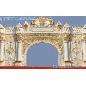 Puerta de Entrada de Fibra para Bodas, Estilo Real de Haveli, Puerta de Bienvenida, Decoración de Entrada con Temática de Rajwada - Product Image 1