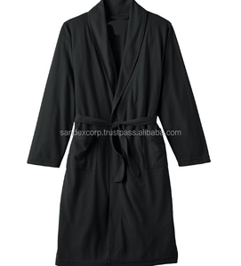 Peignoirs de style solide en tissu éponge 100% coton avec peignoirs de taille personnalisée pour hôtel en Inde vente en gros - Product Image 1