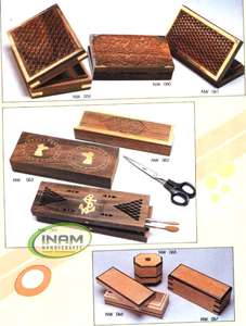 Qualité extrême, boîtes décoratives en bois faites à la main avec incrustation en laiton - Product Image 2