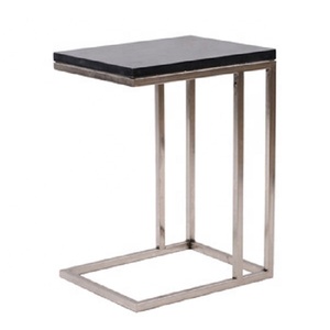 กระจกขัดด้านข้างทำด้วยมือทำจากสแตนเลสโต๊ะพรีเมี่ยมพร้อมหินอ่อนสีดำผู้ผลิตขายส่ง - Product Image 1