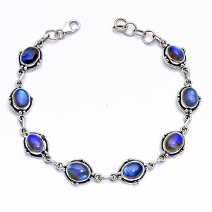 925 sterling argent à la main bracelet en argent labradorite bracelet en gros en ligne bijoux - Product Image 3