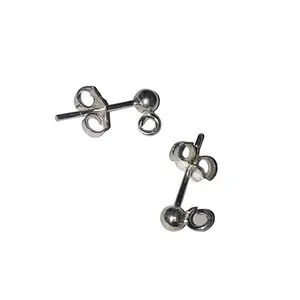 Groothandel Sieraden Bevindingen & Componenten 3Mm Bal Studs Hoge Kwaliteit Sterling Zilver Bevindingen Leverancier Exporteur