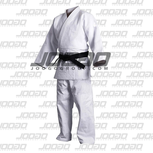 Uniforme DE JUDO personalizado para hombre, mujer y niño color blanco y azul con cinturón 100% algodón - Product Image 2