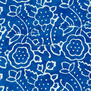 Tela de vestido de algodón con estampado de bloque de mano azul índigo, tela de popelina con estampado Sangari duradera de alta demanda para bolsos, cortinas para niños - Product Image 2