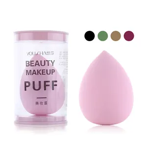 Yousha Popular Multi Color Supersoft Cosmetic Sponge Facial Foundation Blending Beauty Egg Waterdrop Shape Makeup Blender Yf137