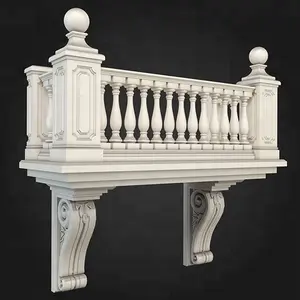 Polished villa exterior sandstone baluster and railing