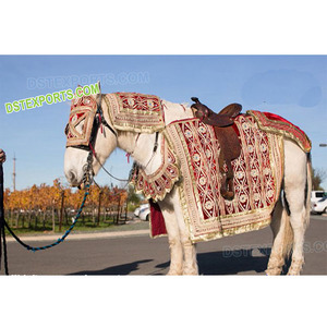 Último diseño tradicional boda caballo trajes terciopelo peso ligero tamaño personalizado Decoración - Product Image 1
