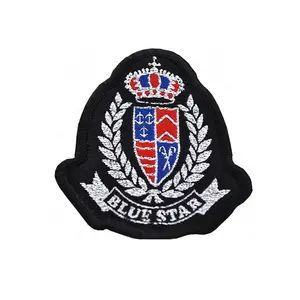 High Density overlock Woven Label for Security Guard/School Badge