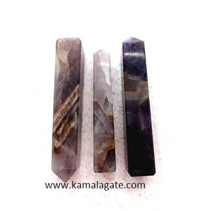 Torres facetadas de cuarzo amatista Natural, cristal de piedra semipreciosa para curación, decoración de Reiki, artesanía de piedras preciosas hechas a mano - Product Image 1