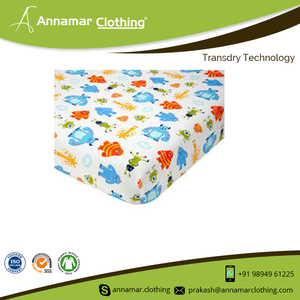 Drap de lit imperméable 100% coton biologique pour bébé avec impression personnalisée avec marque privée - Product Image 5