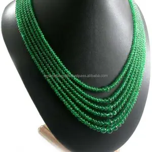 Collier de perles vert émeraude en gros - Product Image 1