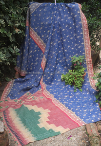 Antique Kantha Quilts Handmade Heavy Old Vintage Jaipuri <b>Bedding</b> Set for Adults Soft Silk Filled Winter Bed King Double Hotels - Product Image 1