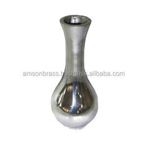 Vase à fleurs décoratif rond martelé en métal aluminium Taille personnalisée Forme Couleur Vaisselle en métal - Product Image 2