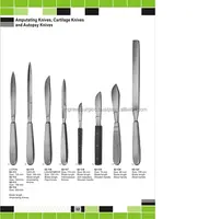 La autopsia cuchillos/cirugía cuchillos instrumentos quirúrgicos