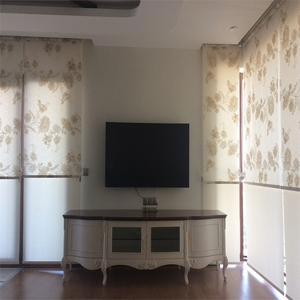 Estor enrollable con estampado de doble rosa al mejor precio - Product Image 3