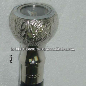 Bastón de madera con mango de brújula náutica, bastón de madera con mango de brújula Náutica de latón - Product Image 2