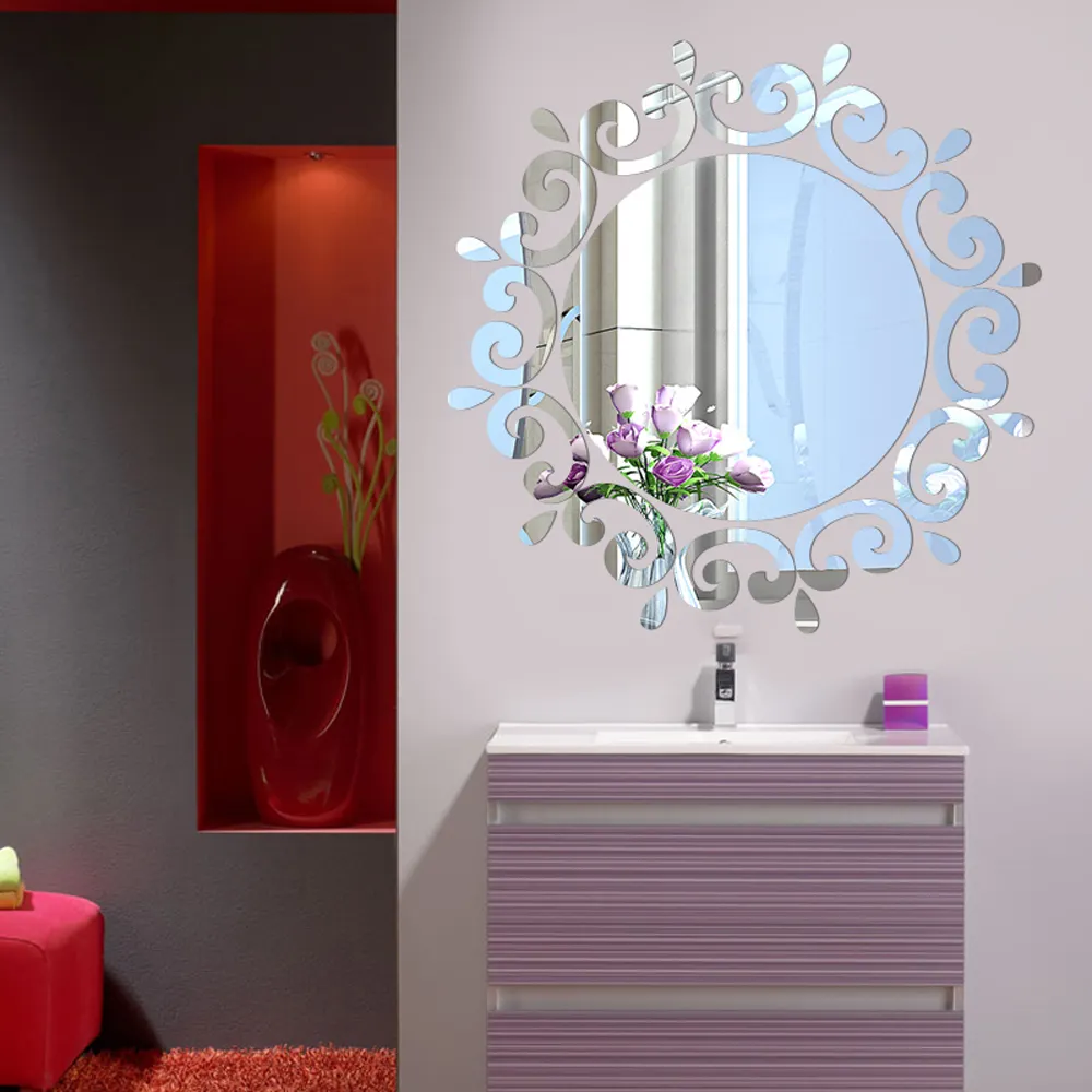 Preciser Fashionable Decorative 3D Acrylic DIY Mirror Reflective Large Wall Stickers classroom decoration