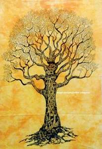 Tenture murale beau petit coton imprimé plusieurs couleurs sec arbre tapisserie affiche décor à la maison par les expéditeurs indiens - Product Image 5