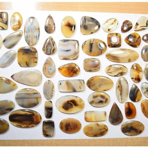 Cabochons d'agate naturelle du Montana pour la fabrication de bijoux, pierres précieuses d'origine éthique, thérapie énergétique Reiki et chakra. - Product Image 2