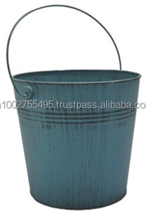 กระถางปลูกต้นไม้กลางแจ้งทำจากสังกะสี4ชุดพร้อมที่จับสำหรับกระถางดอกไม้และใช้ตกแต่ง - Product Image 6