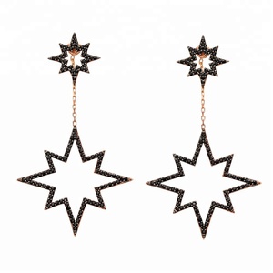 Boucles d'oreilles Design étoile, produit turc, vente en gros, bijoux en argent Sterling 2018, fait à la main, 925 - Product Image 1