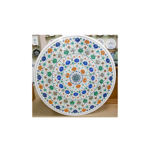 โต๊ะทานข้าวหินอ่อนฝังหิน Pietra Dura - Product Image 1
