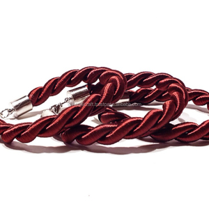 Red Rope <b>Bracelet</b>, Cord <b>Bracelet</b>, Personalized Twisted Silk Cord <b>Bracelet</b> - <b>Ruby</b> - More Rope <b>Bracelet</b> Colors Available! - Product Image 1