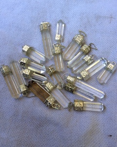 Haute qualité argent Feng Shui amour Style clair Quartz cristal crayon pendentif naturel semi-précieux pierre précieuse décoration de la maison - Product Image 3