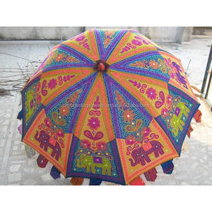 Parasol indiens à main et grand parapluie de jardin, collection superbe, à carreaux - Product Image 5