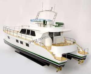 Barco modelo de madera artesanal 47, regalo de viaje novedoso - Product Image 3