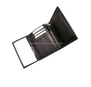 Portefeuille en cuir pour homme avec poches pour cartes et pièces de monnaie - Product Image 1