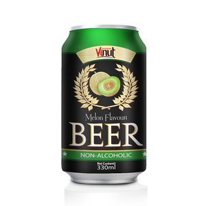 Bière non alcoolisée gazeuse de 330 ml au goût de melon, conditionnée en bouteille et en boîte - Product Image 1