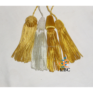 Borla de lingotes de oro personalizada OEM, borla de lingotes de oro para túnicas y cortinas académicas, flecos personalizables - Product Image 6