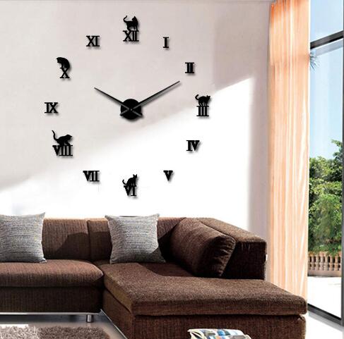 Adesivo Da Parete 3D Orologio A Specchio Fai-da-te - Grande Decorazione Moderna Per Soggiorno, Camera, Ufficio
